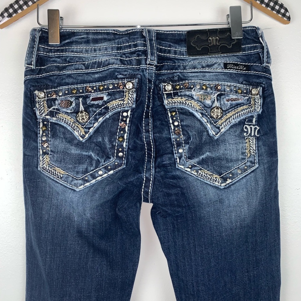 Miss Me Mid Rise BootCut Flap Pocket Jeans M3399